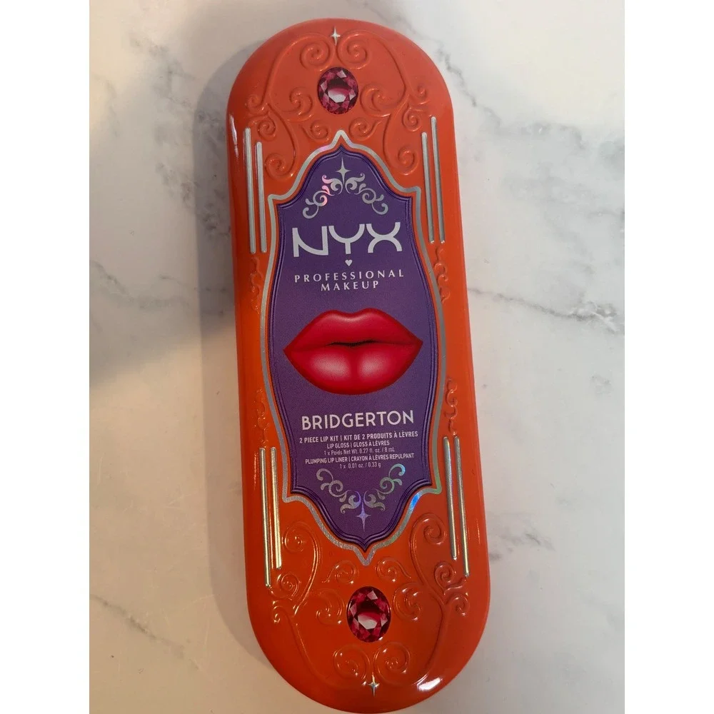 NYX Bridgerton 2 Piece Lip Kit Royal Butter Gloss Plumping‎ Liner Peony Passion